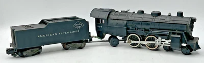 Gilbert American Flyer S Gauge #307 Atlantic Locomotive & Tender - Runs Well - Image 1 of 4