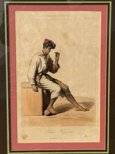 Pecheur Napolitain Galerie Royale De Costumes No 46 Framed Print 27x20 - Picture 1 of 8