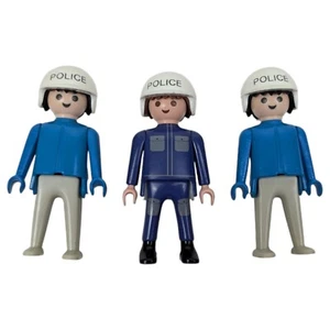 Vintage Geobra Playmobil Lot of 3 Police Officers 1974 and 1997 - Picture 1 of 5