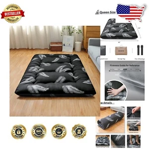 Compact Queen Futon Mattress with Easy-Fold Design - Ideal for Guests & Travel - Picture 1 of 8