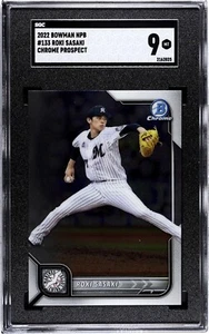 2022 Bowman Chrome NPB Nippon Professional Baseball Roki Sasaki #133 SGC 9 RC - Picture 1 of 1