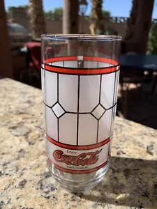 Vintage Coke Cola Tiffany Stain Glass Drinking Glass - Picture 1 of 1