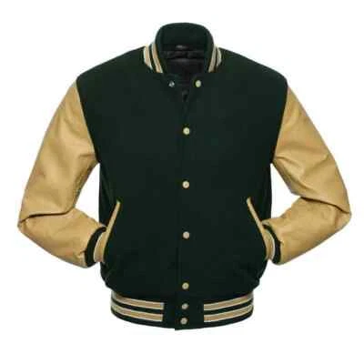 Varsity letterman College Jacket High Quality Wool & Real Cowhide Leather Sleeve - Image 1 of 3