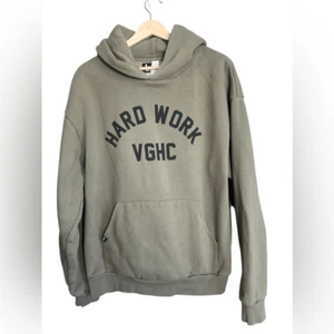 Violent gentleman hoodie graphic army green Hard Work VGHC streetwear grunge - Picture 1 of 11