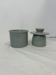 Butter Bell Crock, Butter Keeper , Grey/blue , Simple Farmhouse - Picture 1 of 5