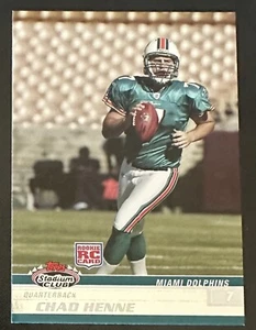 2008 Topps Stadium Club Football #d/1799 CHAD HENNE RC #103 Dolphins Michigan - Picture 1 of 2