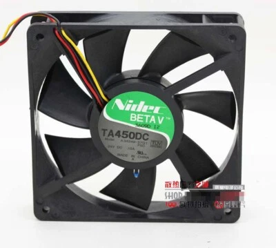 Ventilador de 3 hilos doble bola NIDEC TA450DC A34349-57G1 12025 24V 0.15A Foto 1 de 4