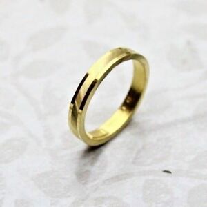 22k solid  gold diamond cut  ring size 6.75     #b5