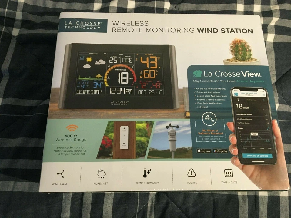 V21-WTH La Crosse Technology Wireless Remote Monitoring Wind Weather Station - Image 1 of 1