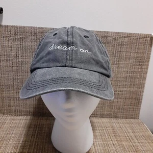 Dream On Baseball Cap Hat OSFA Strapback Black Faded By Monkey Tail - Picture 1 of 7