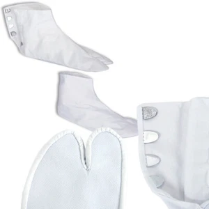 Japanese Kimono 10" White Split Toe Tabi Socks with Hooks Kohaze Geta Sandals - Picture 1 of 2
