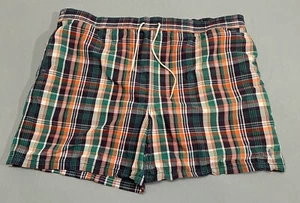 Vintage Polo Ralph Lauren Plaid Swim Trunks Shorts Baggies 1XB 5” - Picture 1 of 5