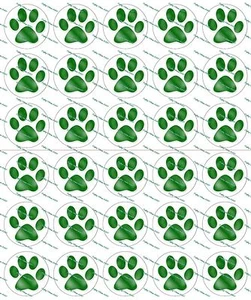 30 Precut 1" Green Paw Prints Bottle cap Image Set 1 - Picture 1 of 1