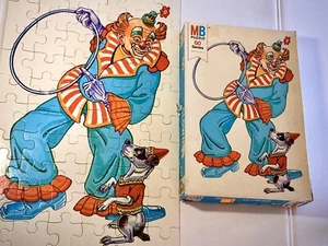 Vintage 1977 Clowns Milton Bradley 60 Pc Jigsaw Puzzle 15"x12" Complete Rare - Picture 1 of 11