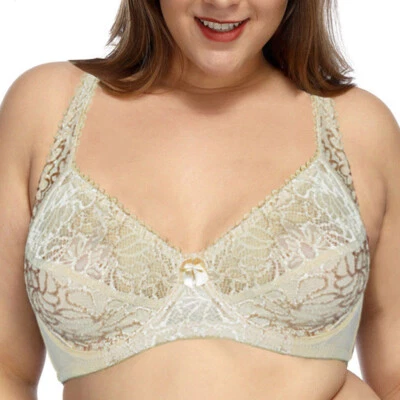 Sujetadores ajustados para mujeres sujetadores de encaje floral con aros lencería sexy talla grande bralette Foto 1 de 4