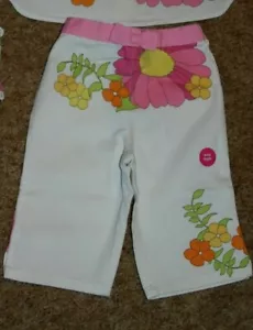 Gymboree SUNSHINE DAYDREAMS Pantalones Recortados Blancos con Floral NUEVOS CON ETIQUETAS 12-18-24 m 2T 3T - Imagen 1 de 4