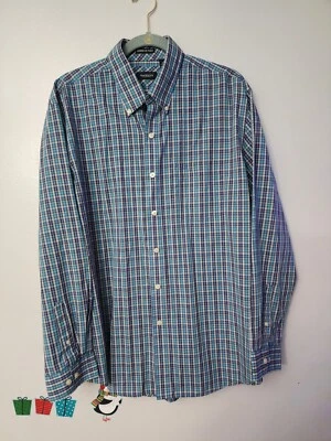 Camisa de vestir Van Heusen abotonada azul talla grande Foto 1 de 4