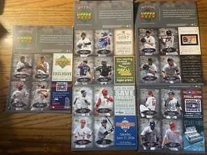 2006-07 Upper Deck Tuff Stuff (5)Uncut Sheets Jeter, Griffey, Pujols, Ichiro HOF - Picture 1 of 6