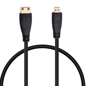 Micro HDMI auf Mini HDMI Kabel, Mini HDMI auf Micro HDMI 1M, Micro HDMI Adapter - Bild 1 von 7