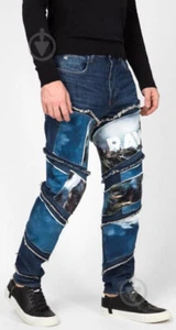 $450 Designer G-STAR RAW Men Spiraq Rftp Logo Patches Water 3D Slim Jeans 28 - Picture 1 of 8
