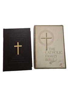 Catholic Family Bible Gutenberg Ed. 1953 1st Ed. Christianity Scriptures Faith B - Imagen 1 de 6