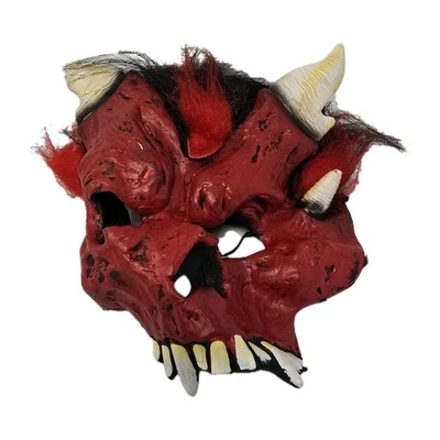 Media máscara de fiesta de Halloween Scary Devil Demon Prop Diablo Halloween Foto 1 de 4