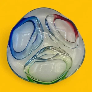 Vintage Murano Tri-Colored Art Glass Dish – Mid-Century Modern - Picture 1 of 9