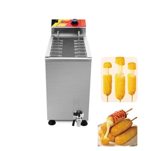 Freidora eléctrica comercial 24L acero inoxidable queso coreano hot dogs waf... - Imagen 1 de 8