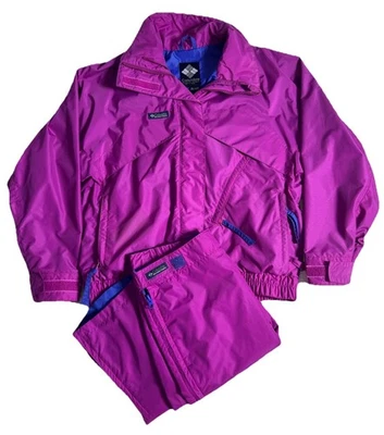De Colección Columbia Whirlibird 90’s Conjunto de Esquí para Mujer Talla S/M Magenta Púrpura Foto 1 de 4