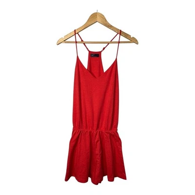 GAP Red Orange Cami Romper Jumpsuit Sleeveless V Neck Casual Summer Size XS - Image 1 of 4