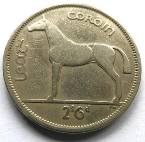 Irish Half Crown 2 Shilling 6p Coin 1951 High Grade Horse Harp Ireland EIRE 2s6d - Picture 1 of 2