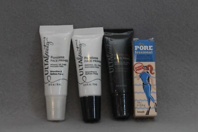 Poreless Face Primer Bundle of 4 Minis Benefit Porefessional & Ulta x3 10mL NEW - Image 1 of 4