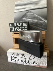 BOBBI BROWN Silver Metallic Logo Eye/Sunglasses Clamshell Case and Box PreOwned - Picture 1 of 18