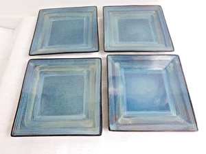 C7 - Oneida Stoneware Adriatic Blue Salad Plates Lot of 4 - Picture 1 of 5