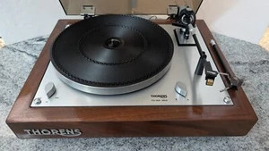 Thorens TD 166 MKII Solid Walnut Plinth, 2 tonearms W Pearl and Signet carts - Picture 1 of 14