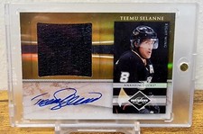 2010-11 TEEMU SELANNE PANINI LIMITED JERSEY AUTO #11/49 *DUCKS