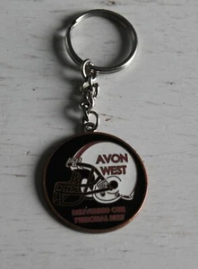 Vintage AVON West Football Helmet Keychain - Picture 1 of 5