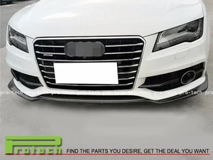 JP Style Carbon Fiber Front Bumper Lip For 12-15 AUDI 4G S7 S-Line Pre Facelift - Picture 1 of 2