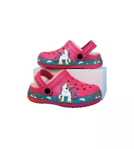 Kids Shoes Hollowed-Out Slip-Ons Featuring A Unicorn Design Hot Pink… - Picture 1 of 6