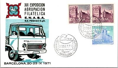 FDC Spain - XVI ENASA Philatelic Group Exhibition 1971 - L41112 - Image 1 of 2