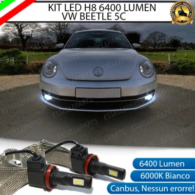 KIT FULL LED FENDINEBBIA CANBUS H8 VW BEETLE 5C 6400 LUMEN 60W MAGGIOLINO - Immagine 1 di 4