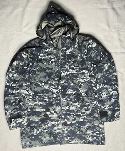 Chaqueta de la Marina de los Estados Unidos Para Hombres Pequeña Parka Abrigo de Campo Azul Camuflaje Digital - Imagen 1 de 5