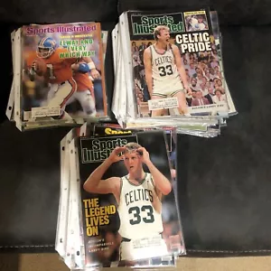 Huge Lot of 61 Vintage Sports Illustrated Magazines 1977 - 1990 - Bird Bo Elway - Picture 1 of 15