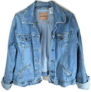 Signature by Levi Strauss Women's Junior Size XL Denim Jean Trucker Jacket - Picture 1 of 14