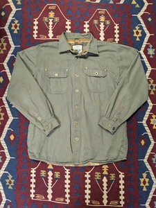 Gioberti Canvas Flannel Lined Shirt Jacket, XL, Pockets, Snaps - Picture 1 of 7