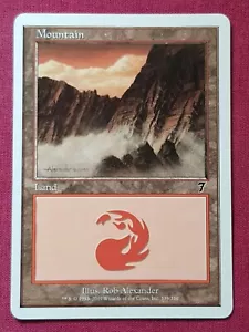 Magic The Gathering 7TH EDITION MOUNTAIN 339 land card MTG - Picture 1 of 2
