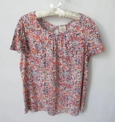 St. John's Bay multicolor scoop neck short sleeve pullover top *Sz M* - Imagem 1 de 4