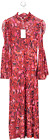 MISA Los Angeles Red Elekrta Mesh Flared Sleeve Dress BNWT UK XS
