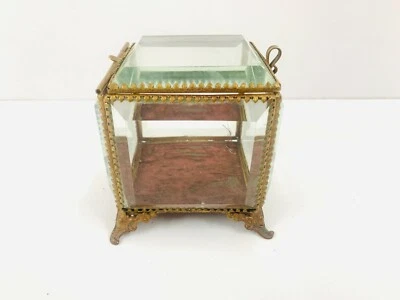 Caja de botella de perfume antiguo | Joyero de cristal Foto 1 de 4