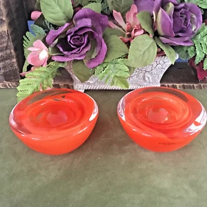 Pair of Kosta Boda Tea Light Candle Holders - Picture 1 of 10